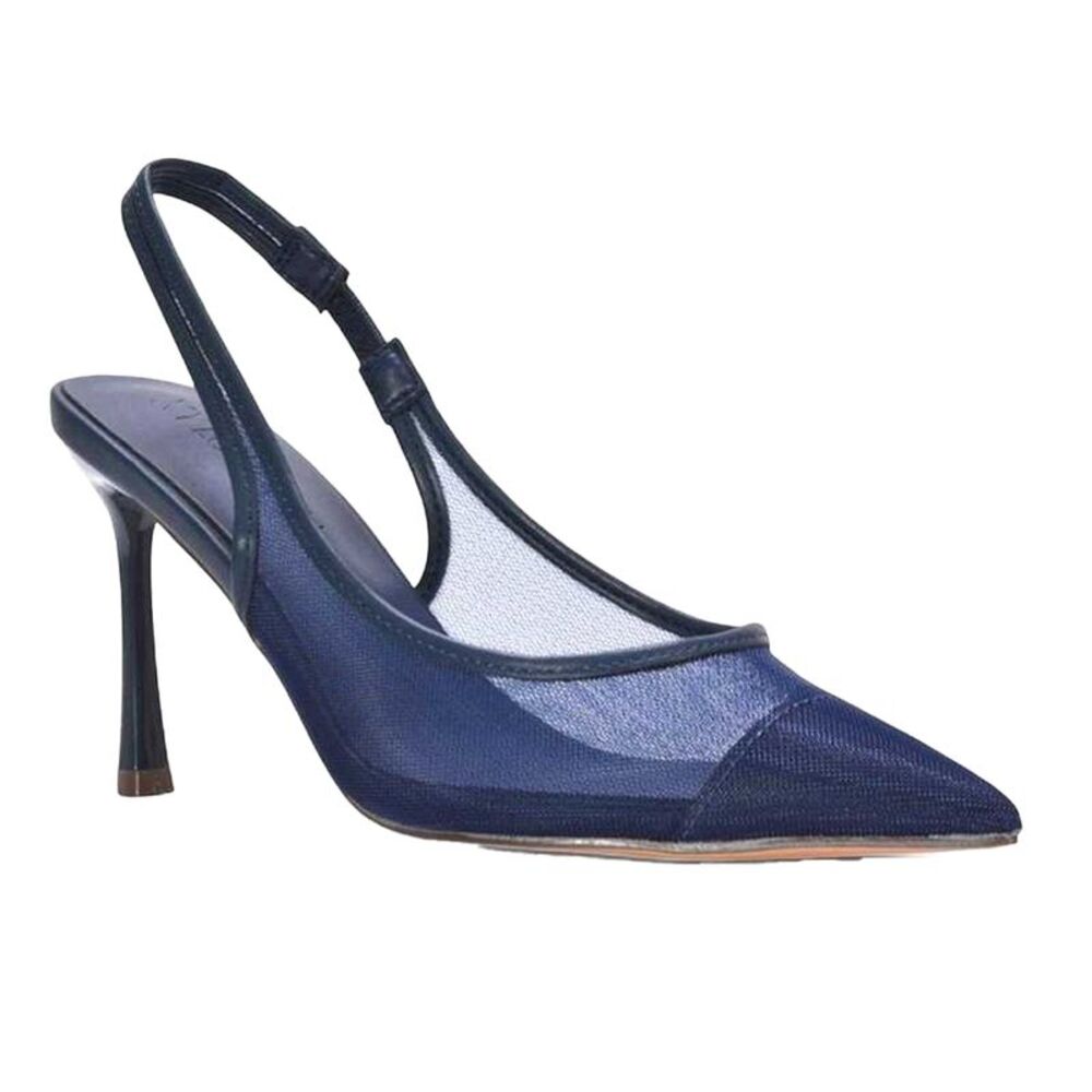 XY London Womens/Ladies Mesh Sling Back Court Shoes / Navy